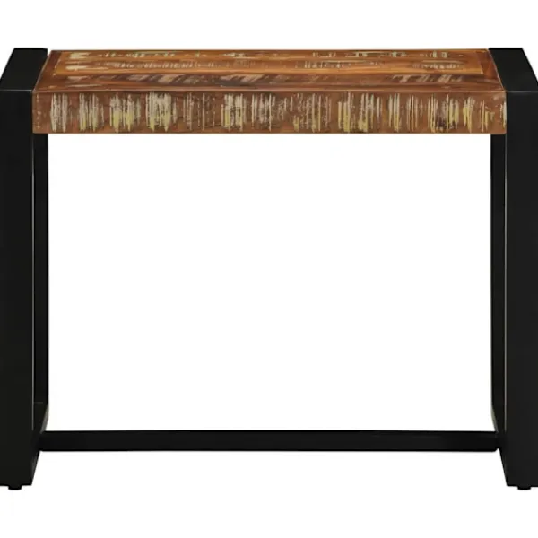 vidaXL Balkongmöbler>Bänk flerfärgad 60x35x45 cm massivt trä återvunnet