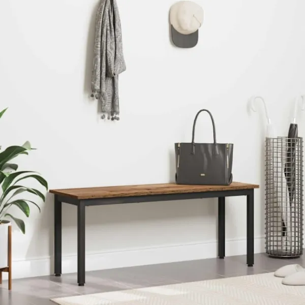 vidaXL Matgrupper>bänk Gammalt trä 110 x 35 x 45 cm Konstruerat trä