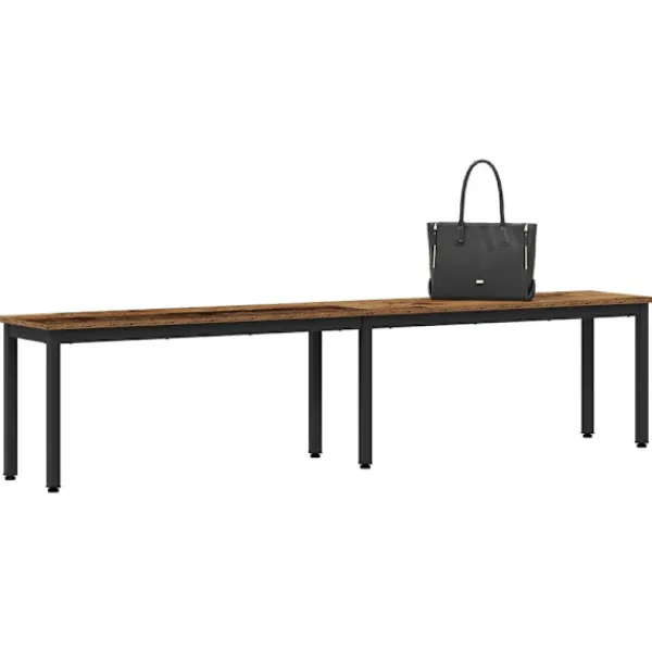 vidaXL Matgrupper>bänk Gammalt trä 200 x 35 x 45 cm Konstruerat trä
