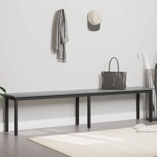 vidaXL Matgrupper>bänk Grå Sonoma 200 x 35 x 45 cm Konstruerat trä