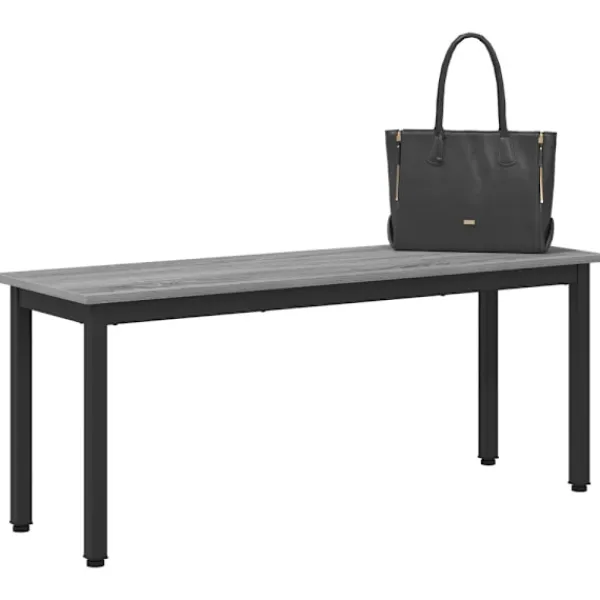 vidaXL Matgrupper>bänk Grå Sonoma 110 x 35 x 45 cm Konstruerat trä