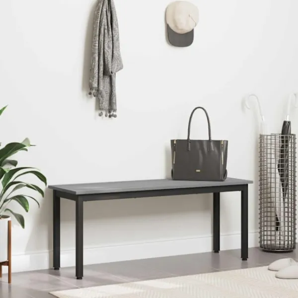 vidaXL Matgrupper>bänk Grå Sonoma 110 x 35 x 45 cm Konstruerat trä