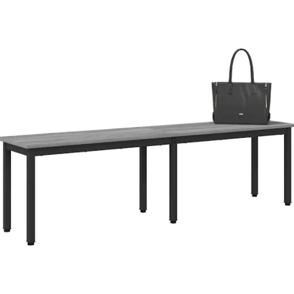 vidaXL Matgrupper>bänk Grå Sonoma 160 x 35 x 45 cm Konstruerat trä