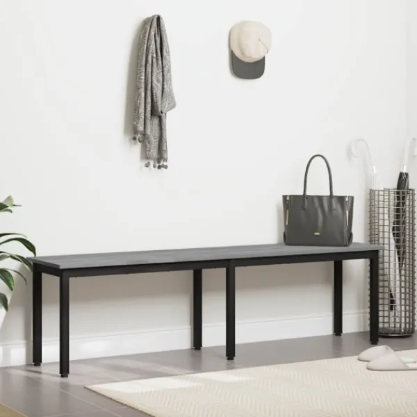 vidaXL Matgrupper>bänk Grå Sonoma 160 x 35 x 45 cm Konstruerat trä