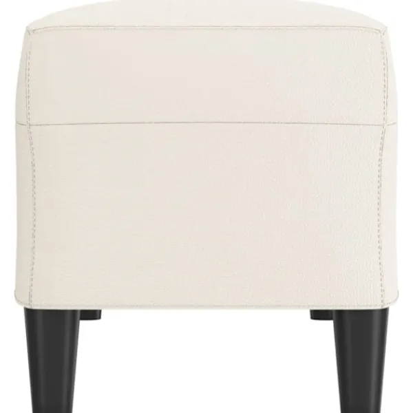 vidaXL Balkongmöbler>Bänk gräddvit 100x35x41 cm konstläder