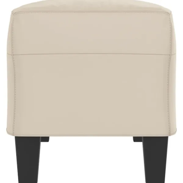 vidaXL Balkongmöbler>Bänk Gräddvit 100x35x41 cm mikrofibertyg
