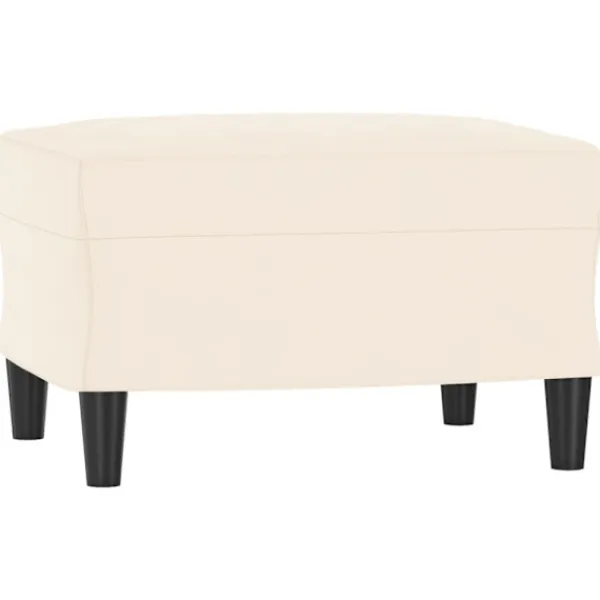 vidaXL Pallar>Bänk gräddvit 70x35x41 cm sammet