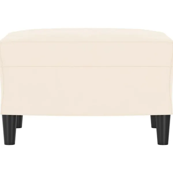 vidaXL Pallar>Bänk gräddvit 70x35x41 cm sammet