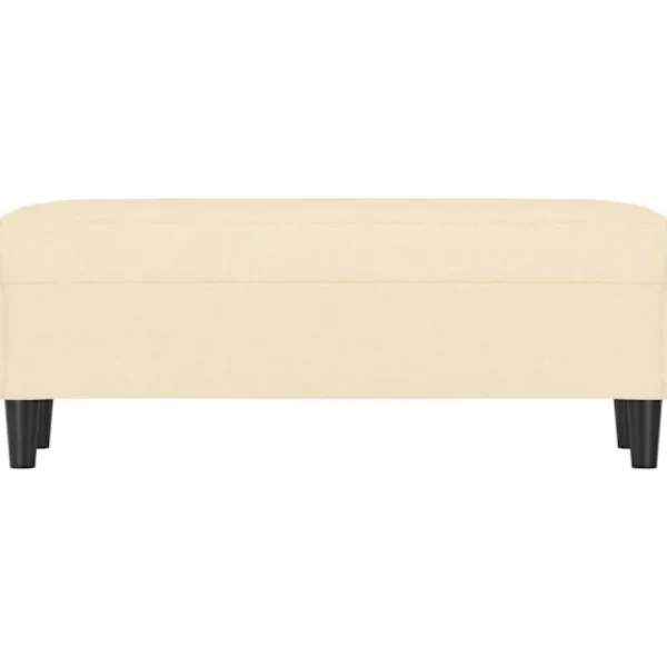 vidaXL Balkongmöbler>Bänk gräddvit 100x35x41 cm tyg
