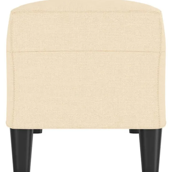 vidaXL Balkongmöbler>Bänk gräddvit 100x35x41 cm tyg