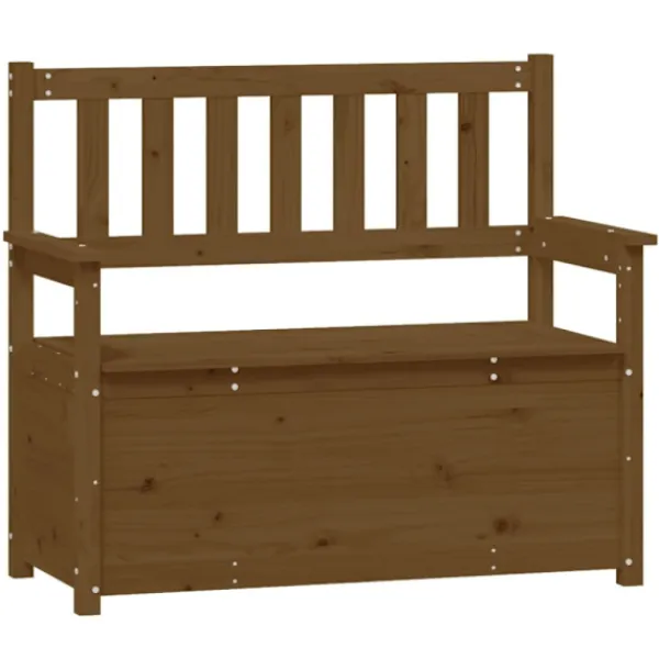 vidaXL Balkongmöbler>Bänk honungsbrun 112,5x51,5x96,5 cm massiv furu