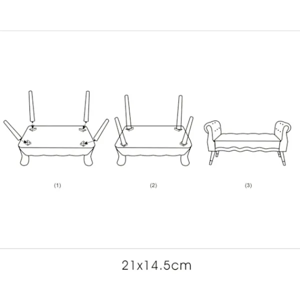 B2X Balkongmöbler>Bänk i krämfärgad sammet, guldfinish, 120x40x60 cm