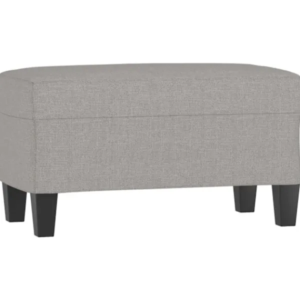 vidaXL Pallar>Bänk ljusgrå 70x35x41 cm tyg