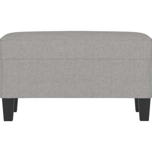 vidaXL Pallar>Bänk ljusgrå 70x35x41 cm tyg
