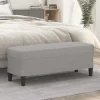 vidaXL Balkongmöbler>Bänk ljusgrå 100x35x41 cm tyg