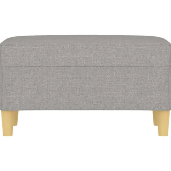 vidaXL Pallar>Bänk ljusgrå 70x35x41 cm tyg