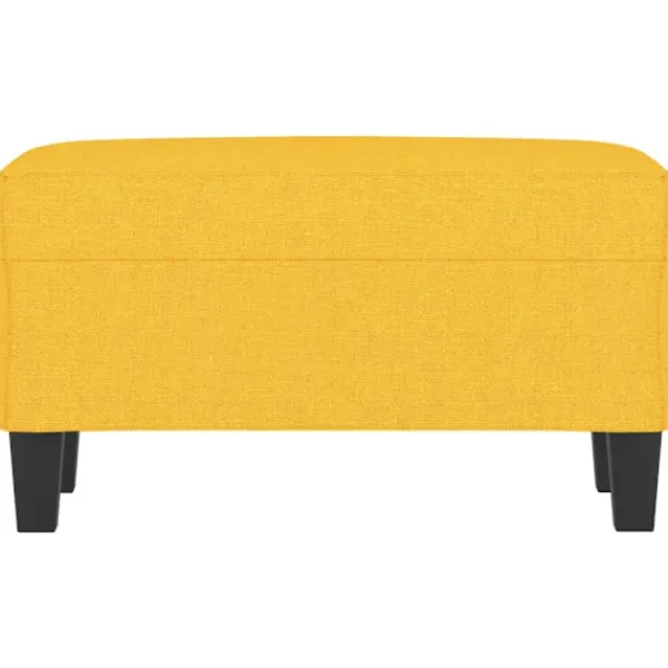 vidaXL Sittpuffar>Bänk ljusgul 70x35x41 cm tyg
