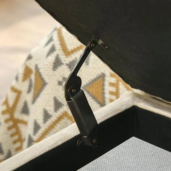 Northio Kistor & Koffertar>Bänk Med Förvaringsutrymme, Stoppad Bänk Med Fällbart Lock I Sammetslook, Sängbänk Med Stålben, Beige, 110X44X49Cm