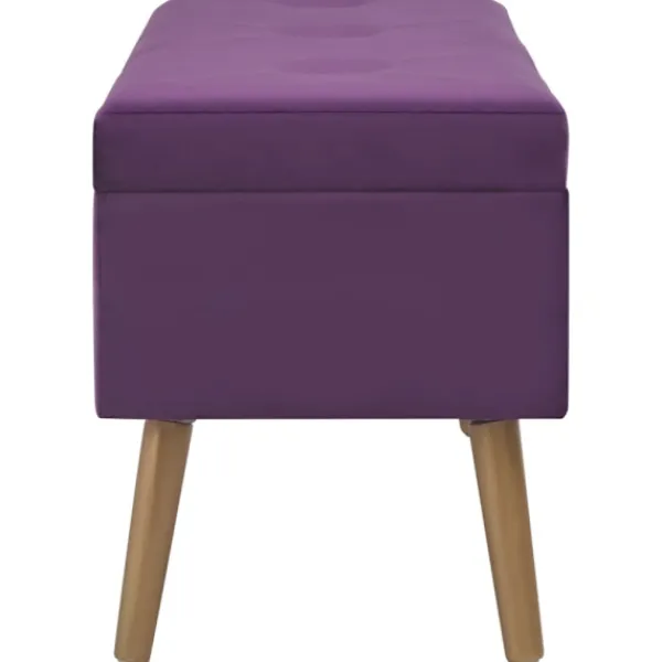 vidaXL Kistor & Koffertar>Bänk med förvaringsutrymme 80 cm lila sammet
