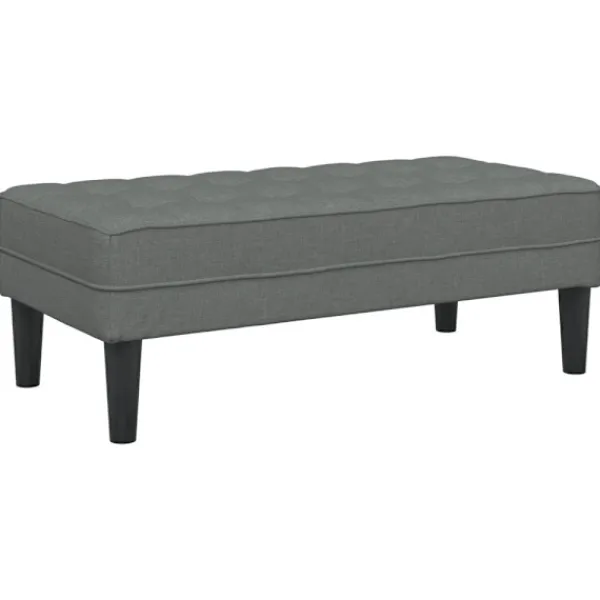 vidaXL Balkongmöbler>bänk med kudde Mörkgrå 113 x 57 x 39 cm tyg