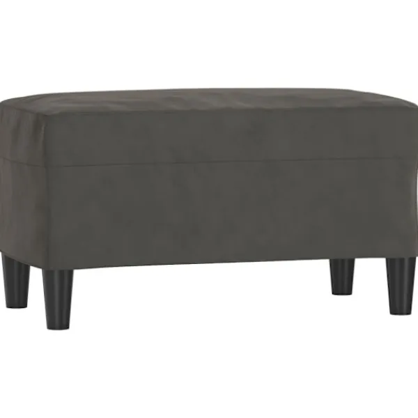 vidaXL Pallar>Bänk mörkgrå 70x35x41 cm sammet