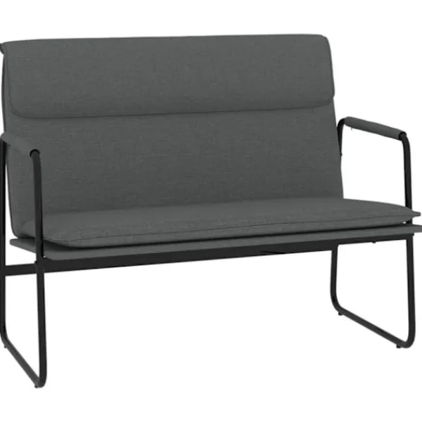 vidaXL Soffor>Bänk mörkgrå 100x64x80 cm tyg