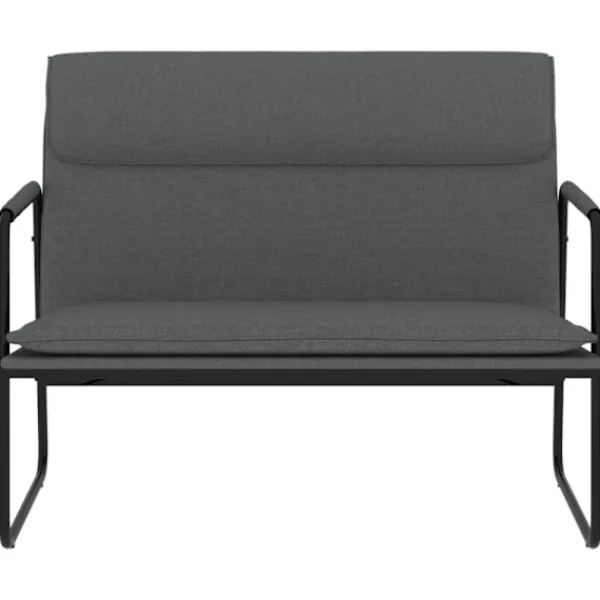 vidaXL Soffor>Bänk mörkgrå 100x64x80 cm tyg