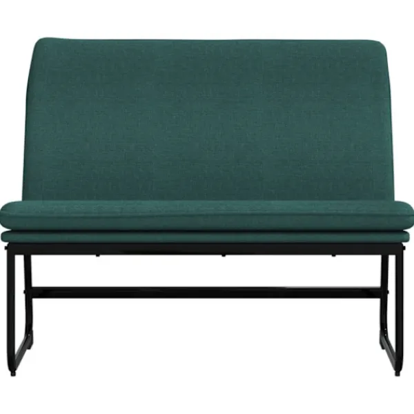 vidaXL Soffor>Bänk mörkgrön 100x75x76 cm tyg