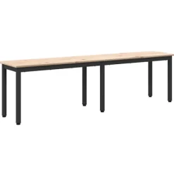 vidaXL Matgrupper>bänk Naturfärg 160 x 35 x 45 cm Massiv furu