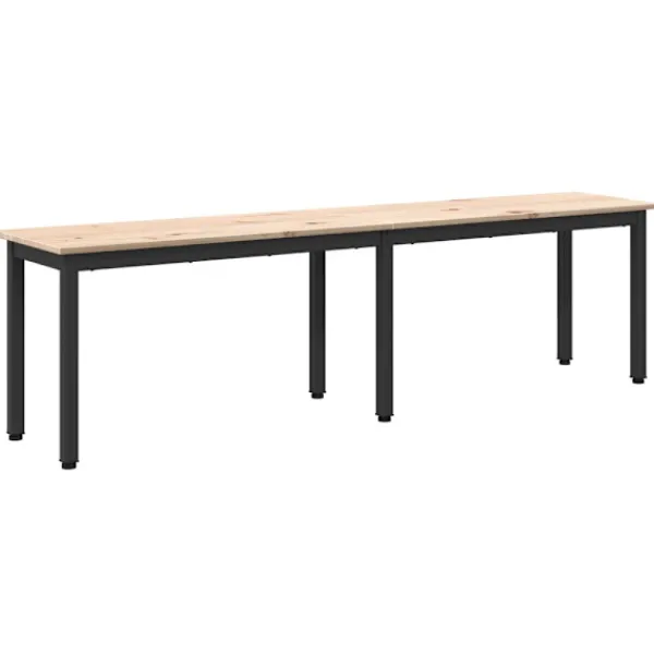 vidaXL Matgrupper>bänk Naturfärg 160 x 35 x 45 cm Massiv furu