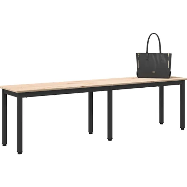 vidaXL Matgrupper>bänk Naturfärg 160 x 35 x 45 cm Massiv furu