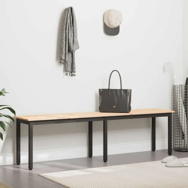 vidaXL Matgrupper>bänk Naturfärg 160 x 35 x 45 cm Massiv furu
