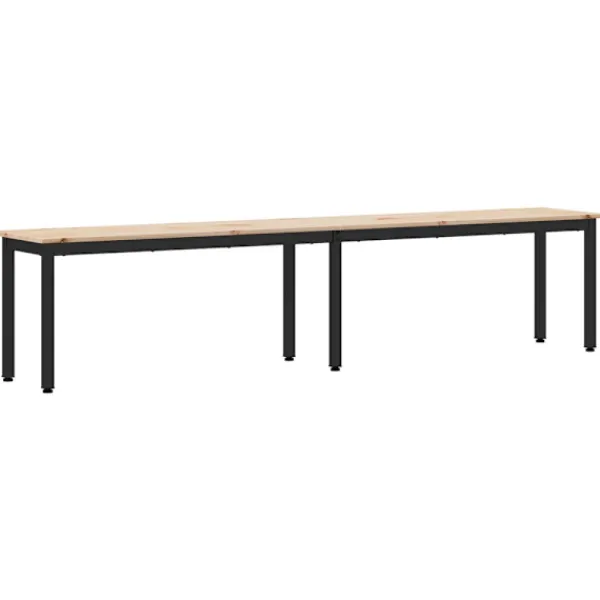 vidaXL Matgrupper>bänk Naturfärg 200 x 35 x 45 cm Massiv furu