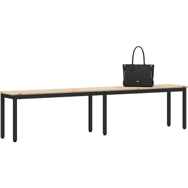 vidaXL Matgrupper>bänk Naturfärg 200 x 35 x 45 cm Massiv furu