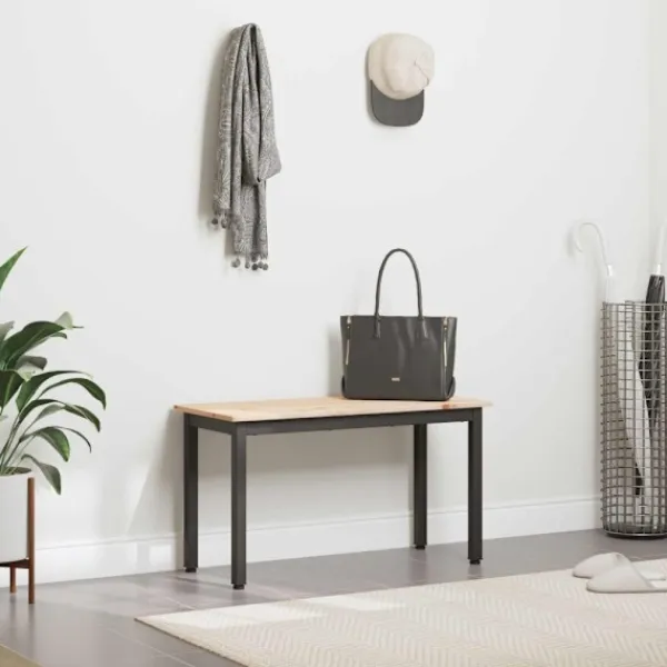 vidaXL Matgrupper>bänk Naturfärg 80 x 35 x 45 cm Massiv furu