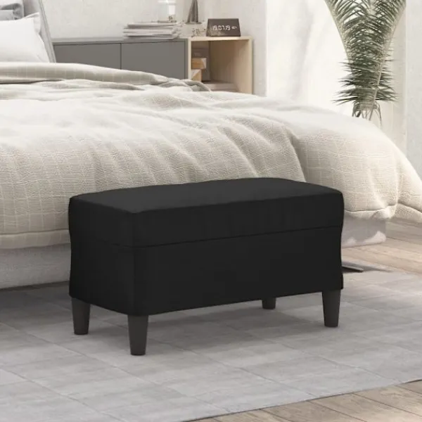 vidaXL Pallar>Bänk svart 70x35x41 cm konstläder
