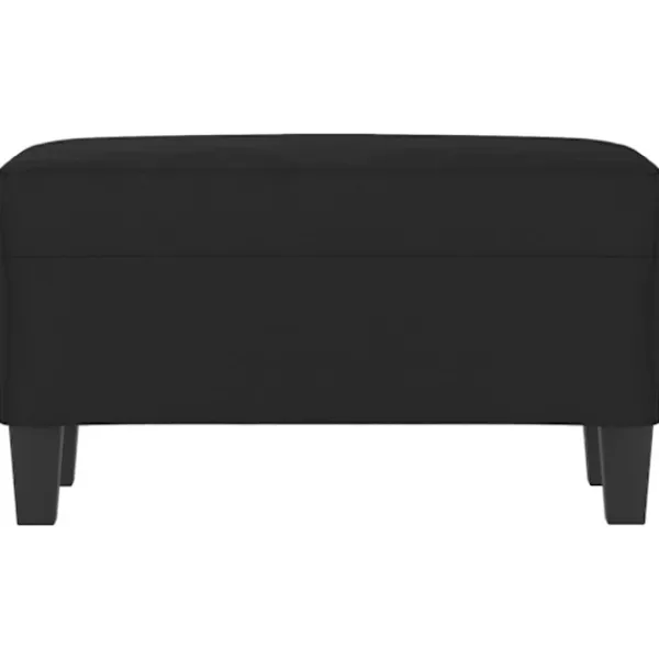 vidaXL Pallar>Bänk svart 70x35x41 cm mikrofibertyg