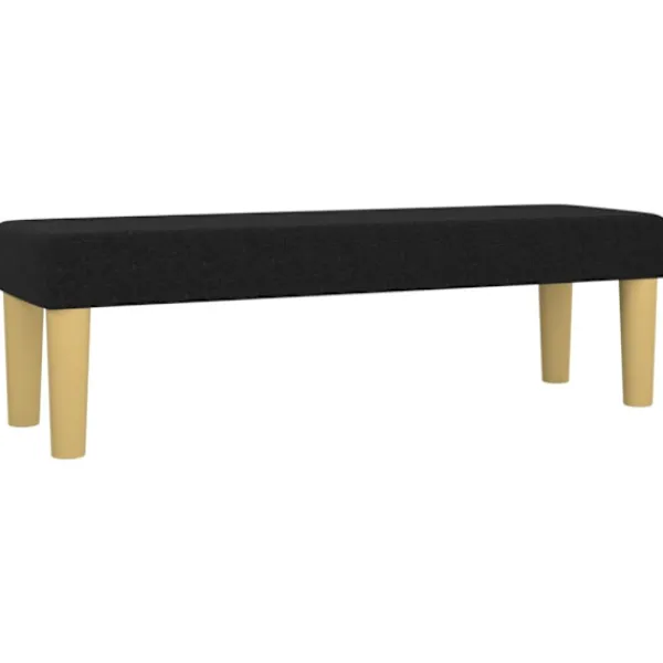 vidaXL Balkongmöbler>Bänk svart 100x30x30 cm tyg