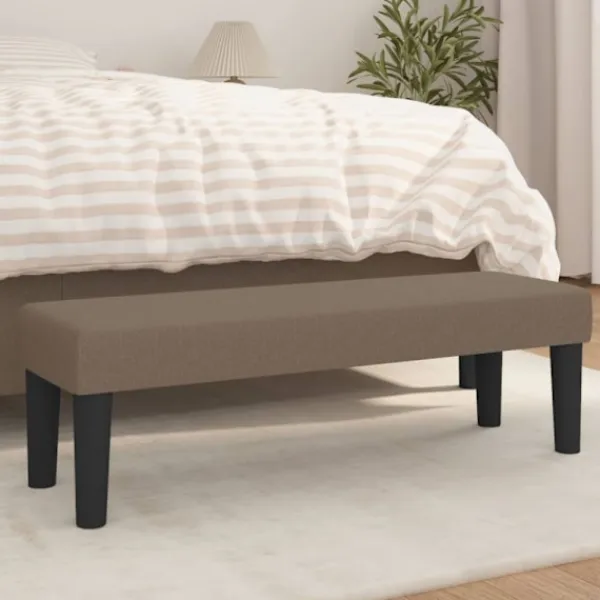 vidaXL Balkongmöbler>Bänk taupe 100x30x30 cm tyg