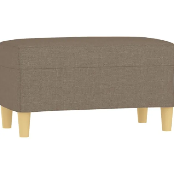 vidaXL Sittpuffar>Bänk taupe 70x35x41 cm tyg