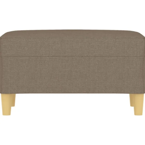 vidaXL Sittpuffar>Bänk taupe 70x35x41 cm tyg