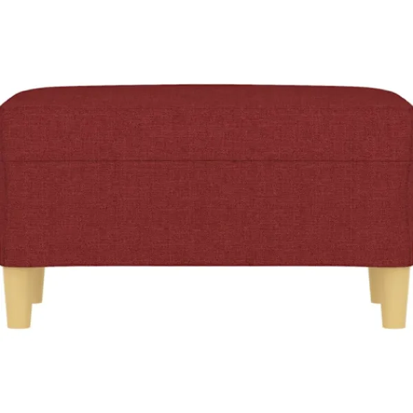 vidaXL Sittpuffar>Bänk vinröd 70x35x41 cm tyg