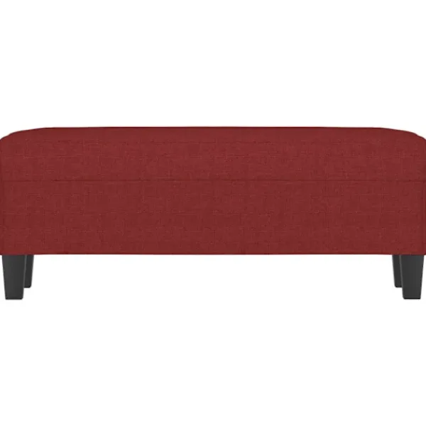 vidaXL Sängar>Bänk vinröd 100x35x41 cm tyg