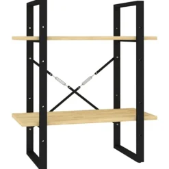vidaXL Hyllor>Bokhylla 2 hyllplan 60x30x70 cm massiv furu