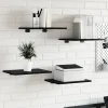 vidaXL Hyllor>Bokhylla Bräda 4 pcs Svart 40 x 30 x 1,5 cm Konstruerat trä