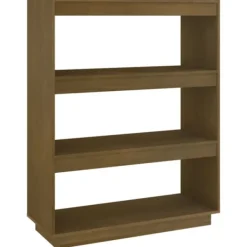 vidaXL Hyllor>Bokhylla/Rumsavdelare honungsbrun 80x35x103 cm massiv furu