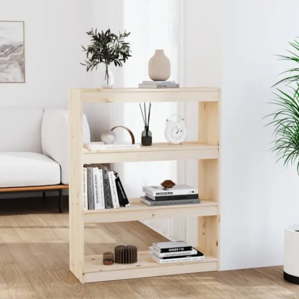 vidaXL Hyllor>Bokhylla/Rumsavdelare 80x30x103,5 cm massiv furu