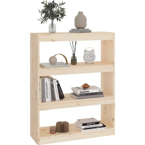 vidaXL Hyllor>Bokhylla/Rumsavdelare 80x30x103,5 cm massiv furu