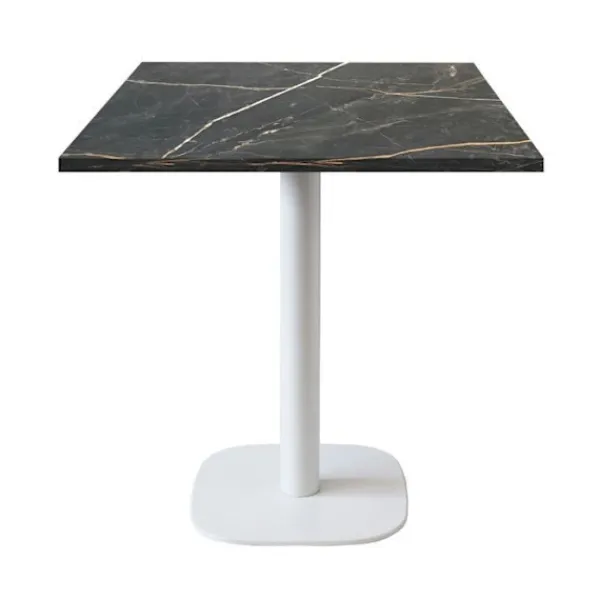 Matbord>Bord 70 x 70 cm - Modell Round fot vit marmor tamas