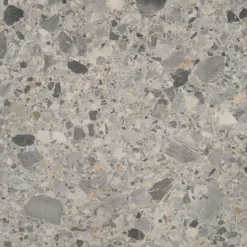 Matbord>Bord 70 x 70 cm - Rund terrazzo cepp modell med mässingskanter